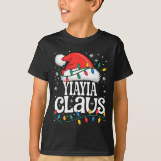 Yiayia Claus Funny Xmas Christmas Grandma Holiday  T-shirt
