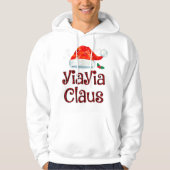 Yiayia Claus T-shirt Kerstmis Pajama Fam (Voorkant)