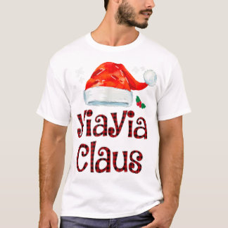 Yiayia Claus T-shirt Kerstmis Pajama Fam