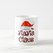 Yiayia Claus T-shirt Kerstmis Pajama Fam Koffiemok (Center)