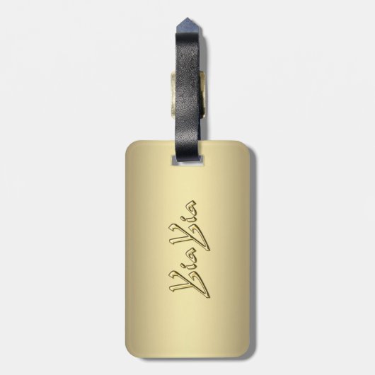 YiaYia Gold Bagagelabel (Achterkant verticaal)