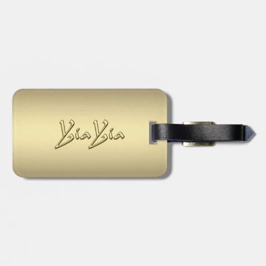 YiaYia Gold Bagagelabel (Achterkant horizontaal)