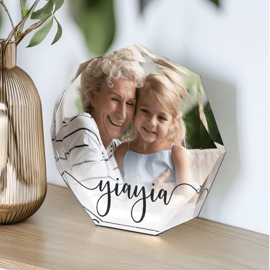 Yiayia | Grandma Script Overlay Fotoblokken