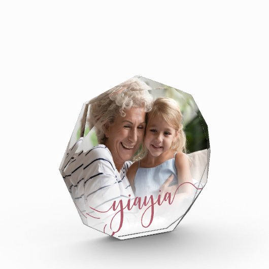 Yiayia | Grandma Script Overlay Fotoblokken (Links)