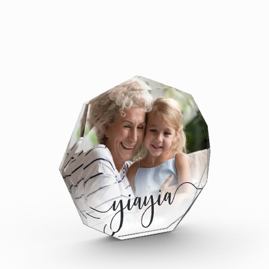 Yiayia | Grandma Script Overlay Fotoblokken (Links)