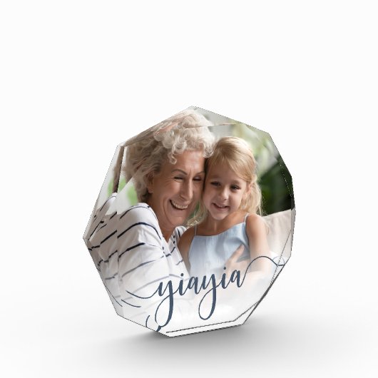 Yiayia | Grandma Script Overlay Fotoblokken (Links)