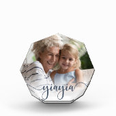Yiayia | Grandma Script Overlay Fotoblokken (Voorkant)