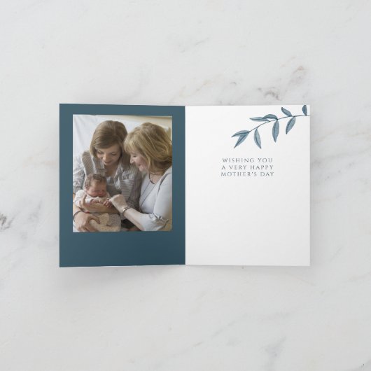 Yiayia Griekse grootmoeder foto kaart (Binnen)