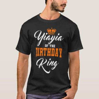 Yiayia van de Birthday King Party Crown Bday Celeb T-shirt