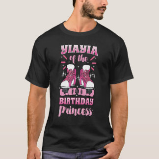 Yiayia van de Birthday Princess Roller Schaatsen S T-shirt