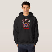 Yiayia van de verjaardag bowler bday bowling party hoodie (Voorkant volledig)