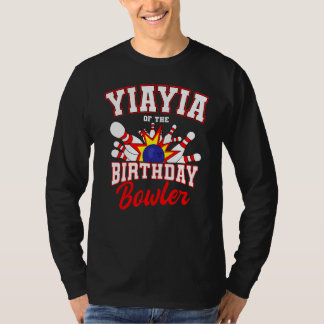 Yiayia van de verjaardag bowler bday bowling party t-shirt
