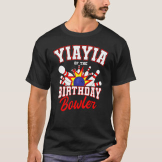Yiayia van de verjaardag bowler bday bowling party t-shirt