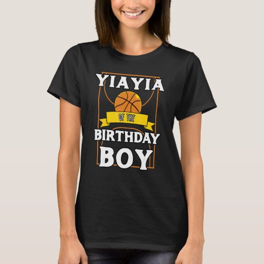 Yiayia van het baller van de Birthday Basketball T-shirt (Voorkant)