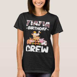 Yiayia Verjaardagsploeg Boerderij Dier Familie Dag T-shirt