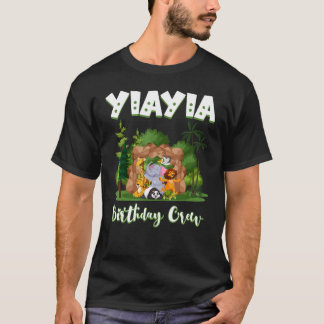 Yiayia Verjaardagsploeg Zoo Dag Safari Party Celeb T-shirt