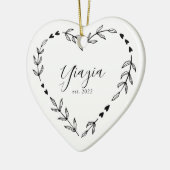 Yiayia Year Est. Kerstakeramische versiering Keramisch Ornament (Links)