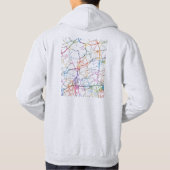 Yichun China City Map Hoodie (Achterkant)