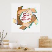 Yiddish: Alle mensen zijn broers en zussen! Eén me Poster (Keuken)