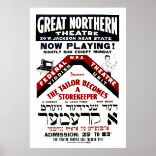 Yiddish Comedy Tailor 1940 WPA Poster