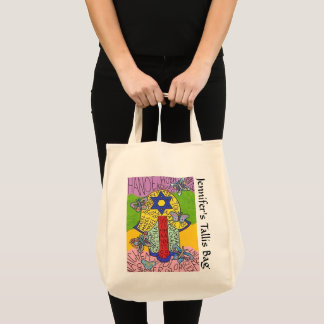 Yiddish Flight of Butterflies Hamsa Tallit Bag Tote Bag