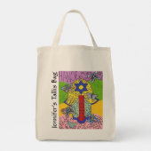 Yiddish Flight of Butterflies Hamsa Tallit Bag Tote Bag (Achterkant)