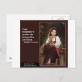 Yiddish-Gezegde voor appelen en grafisch materiaal Briefkaart (Voorkant / Achterkant)