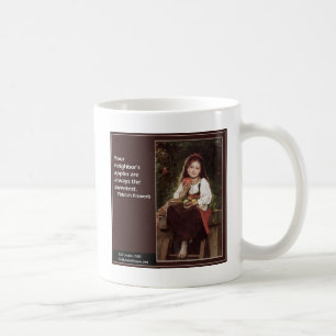 Yiddish-Gezegde voor appelen en grafisch materiaal Koffiemok