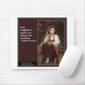 Yiddish-Gezegde voor appelen en grafisch materiaal Muismat (Met muis)