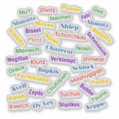 Yiddish Hall of Fame-sticker Sticker (Voorkant)