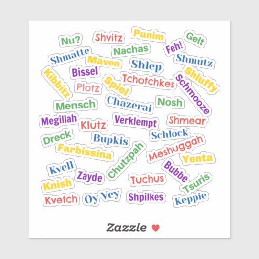 Yiddish Hall of Fame-sticker Sticker (Vel)
