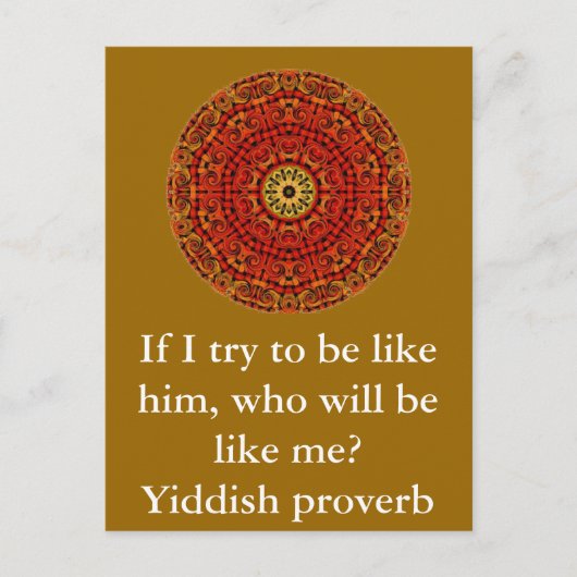 Yiddish proverb briefkaart (Voorkant)