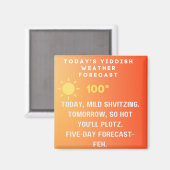 Yiddish Weather Forecast Magneet (Voorkant / Achterkant)
