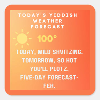 Yiddish Weather Forecast  Vierkante Sticker