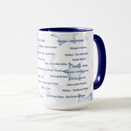 Yiddishe "Cup" Mok Het is cool om Yiddish te sprek (Voorkant rechts)