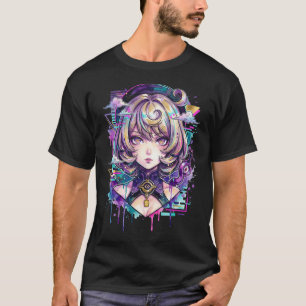 Yidhari ZZZ Blonde Krullend Haar Paarse Tentakels T-shirt