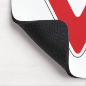 Yield Sign Mousepad Muismat (Hoek)