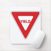 Yield Sign Mousepad Muismat (Met muis)