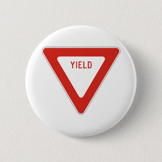 Yield Street Road Sign Symbool Attach Traffic Ronde Button 5,7 Cm (Voorkant)