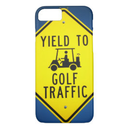 Yield to Golf Traffic Golf Cart Sign Case-Mate iPhone Case