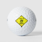 Yield to Golf Traffic Grappig Golfballen (Voorkant)