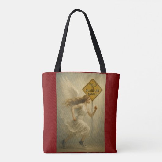 Yield To Guardian Angels Tote Bag (Achterkant)