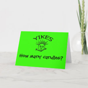 YIKES, Hoeveel kaarsen? Kaart