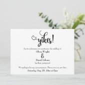 "Yikes!" Humoristische huwelijksaankondiging uitge Kaart (Staand voorkant)