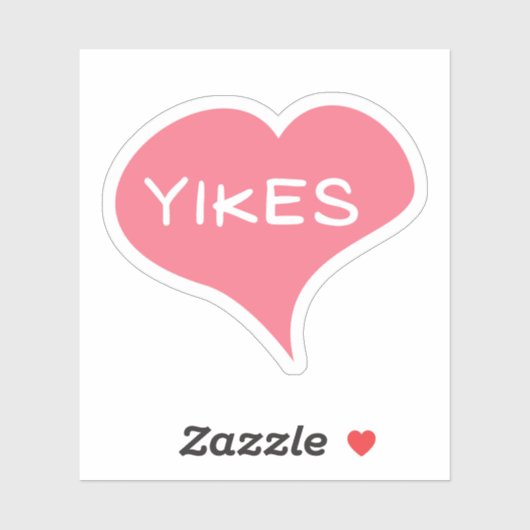 YIKES Liefde Hart Vinyl Stikker Sticker (Vel)