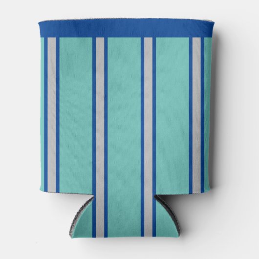 Yikes Stripes, Tranquil Blue Koelbox Blikjeskoeler (Voorkant)