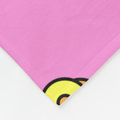 Yikes Words: Roze behang. Fleece Deken (Hoek)