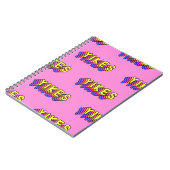 Yikes Words: Roze behang. Notitieboek (Linkerzijde)