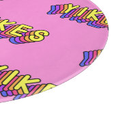 Yikes Words: Roze behang. Snijplank (Hoek)