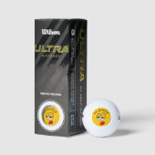 Yikes Yellow Emoji Golfballen (Verpakking)